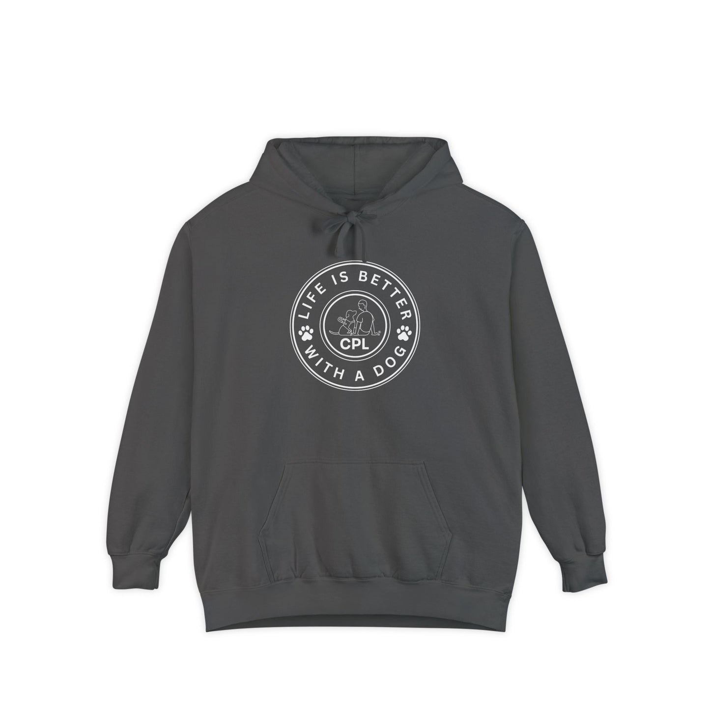 Life is Better with a Dog Comfort Colors Hooded Sweatshirt