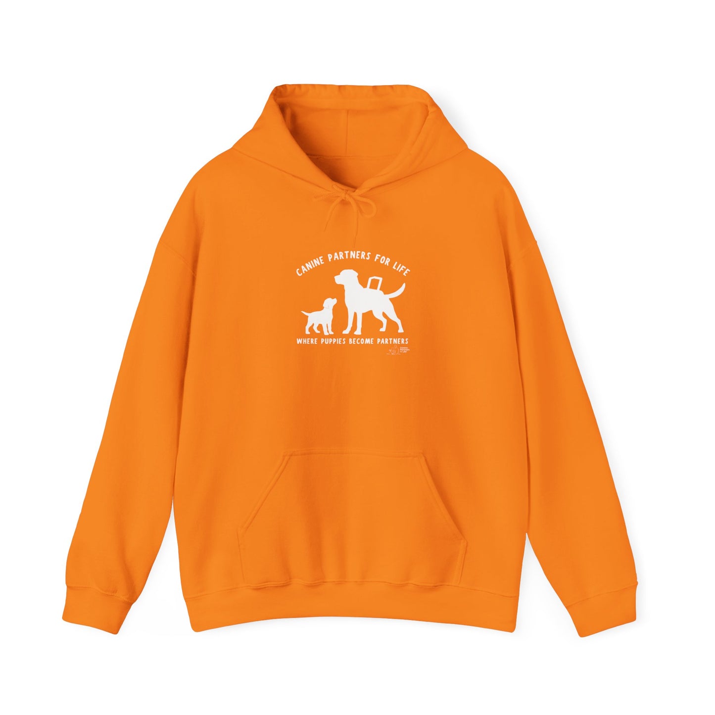 Where Puppies Become Partners Unisex Gildan Hooded Sweatshirt