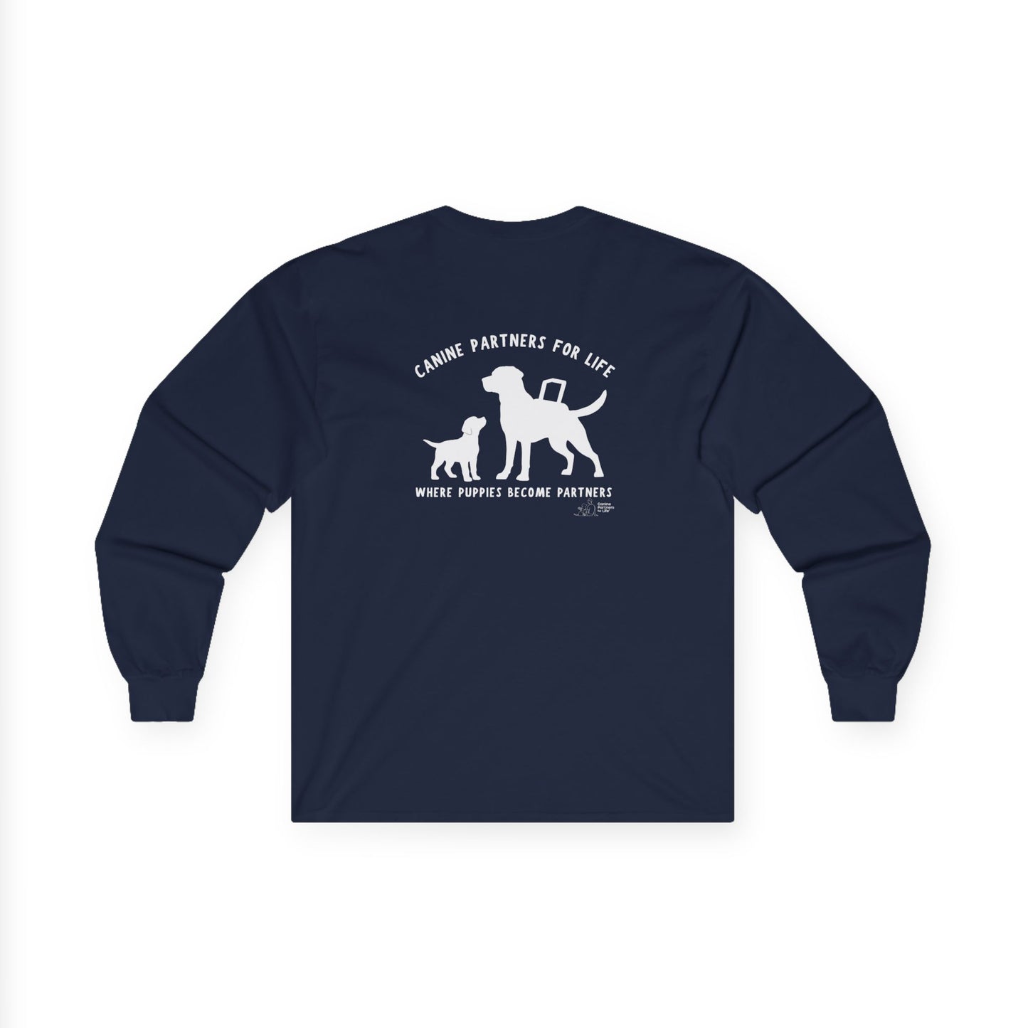 Where Puppies Become Partners Unisex Gildan Long Sleeve