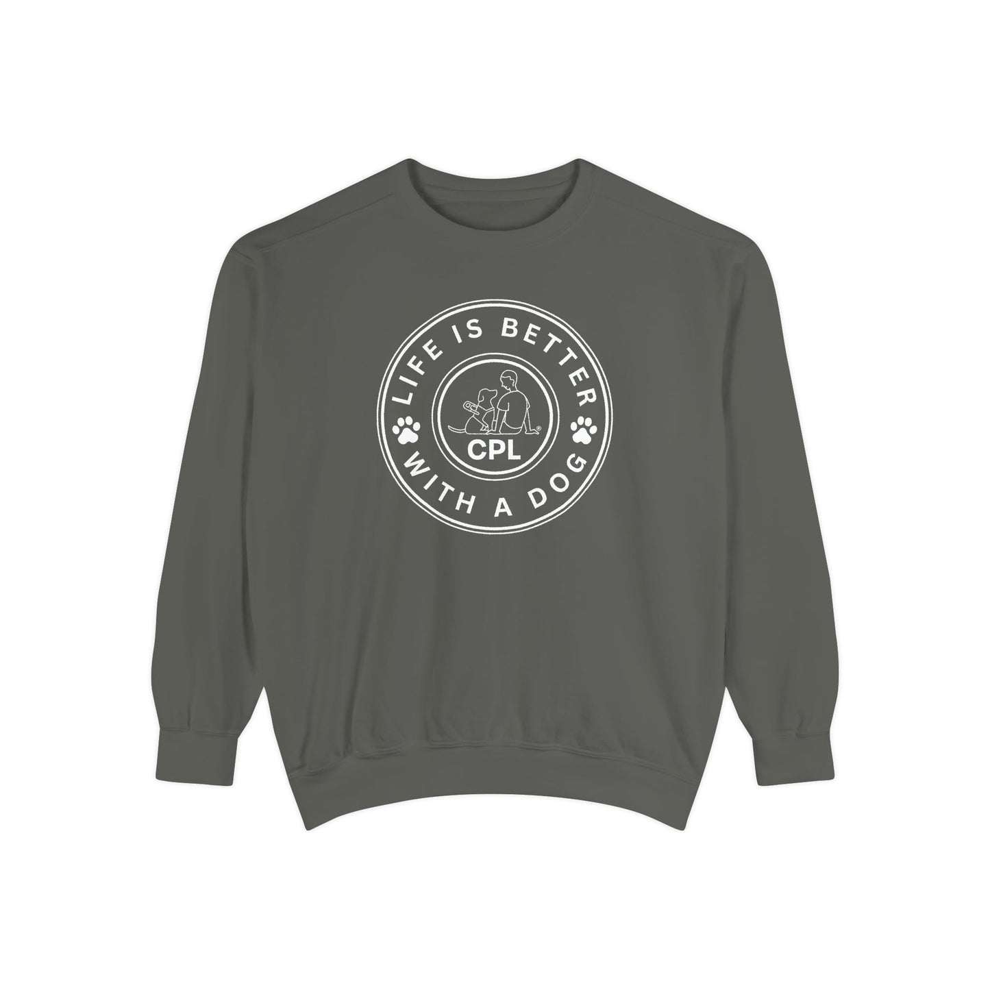 Life is Better with a Dog Unisex Comfort Colors Crewneck
