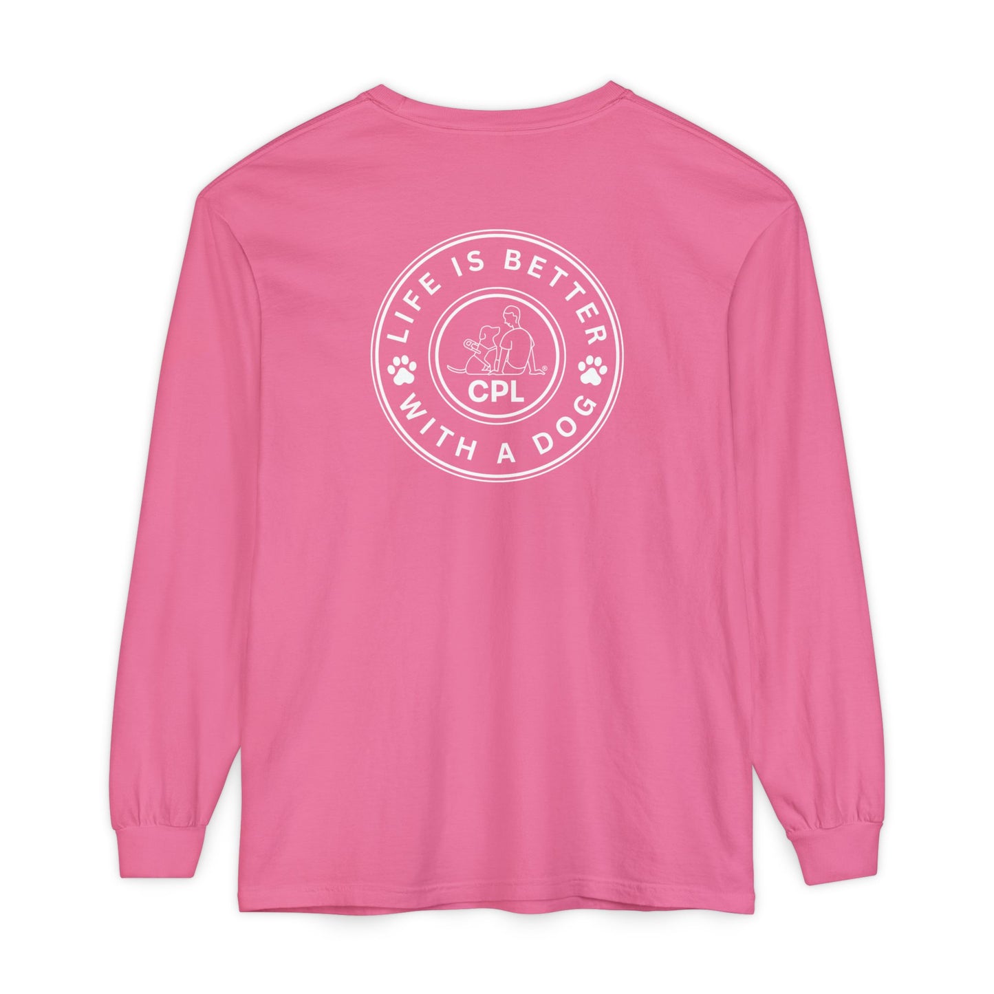 Life is Better with a Dog Unisex Comfort Colors Long Sleeve