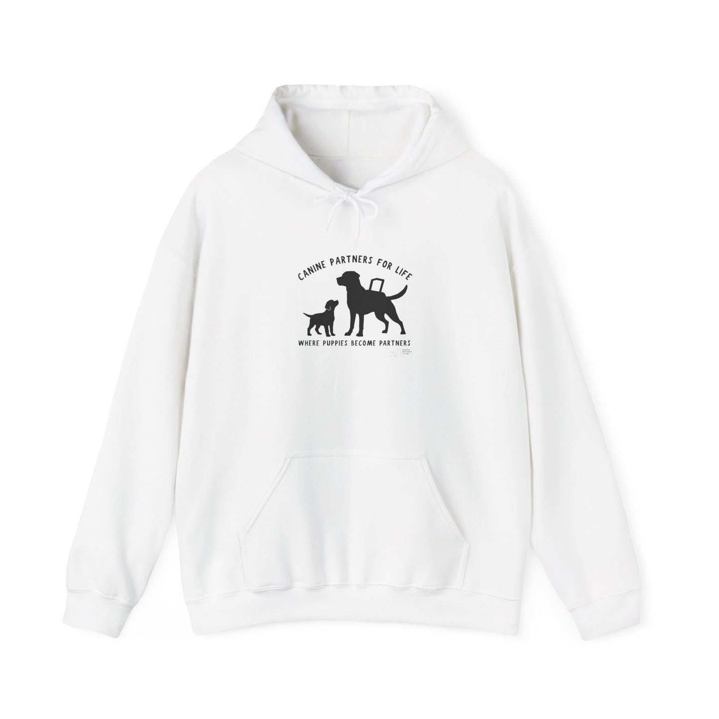 Where Puppies Become Partners Unisex Gildan Hooded Sweatshirt