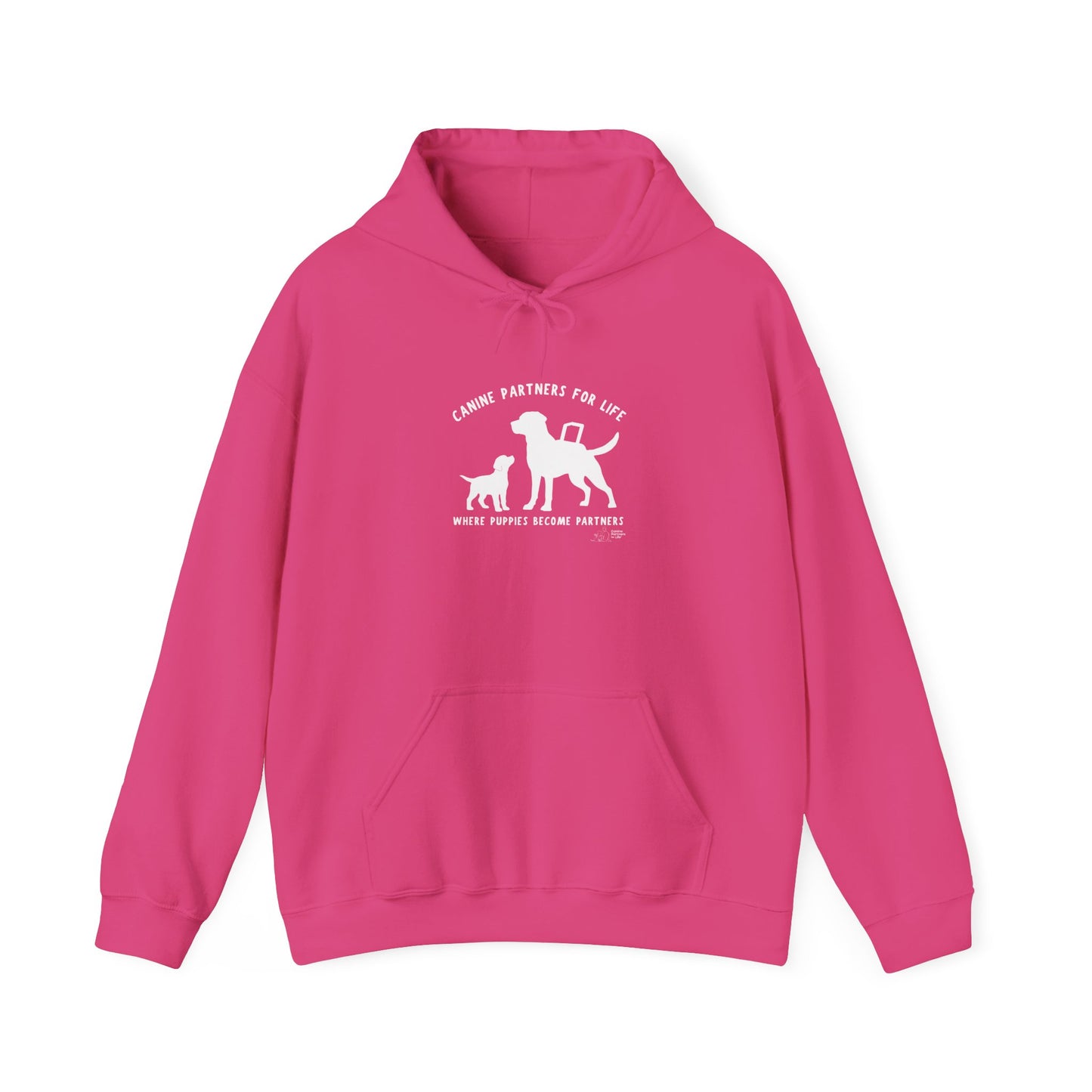 Where Puppies Become Partners Unisex Gildan Hooded Sweatshirt