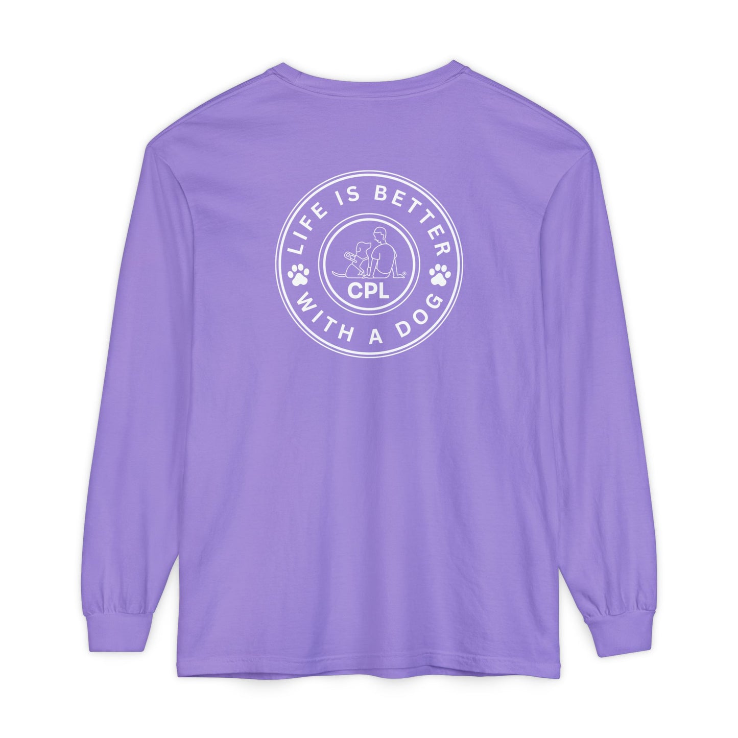 Life is Better with a Dog Unisex Comfort Colors Long Sleeve