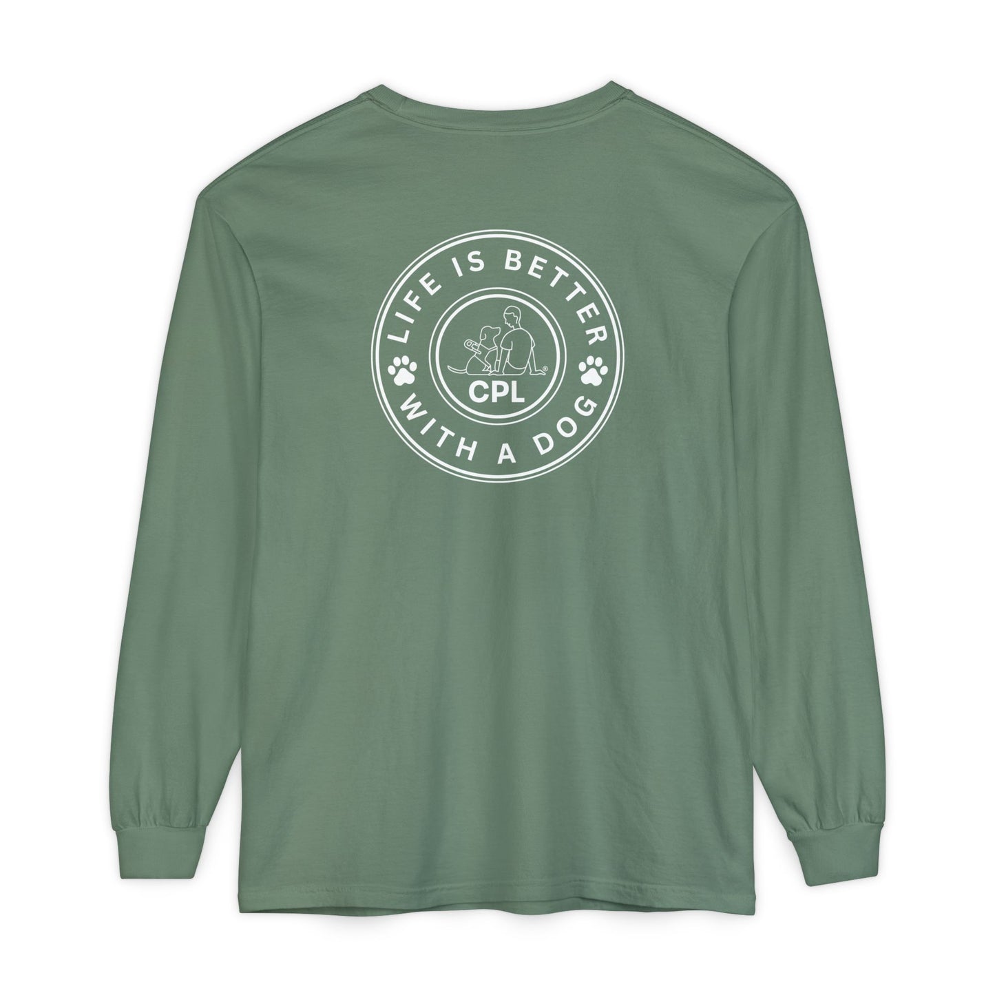 Life is Better with a Dog Unisex Comfort Colors Long Sleeve
