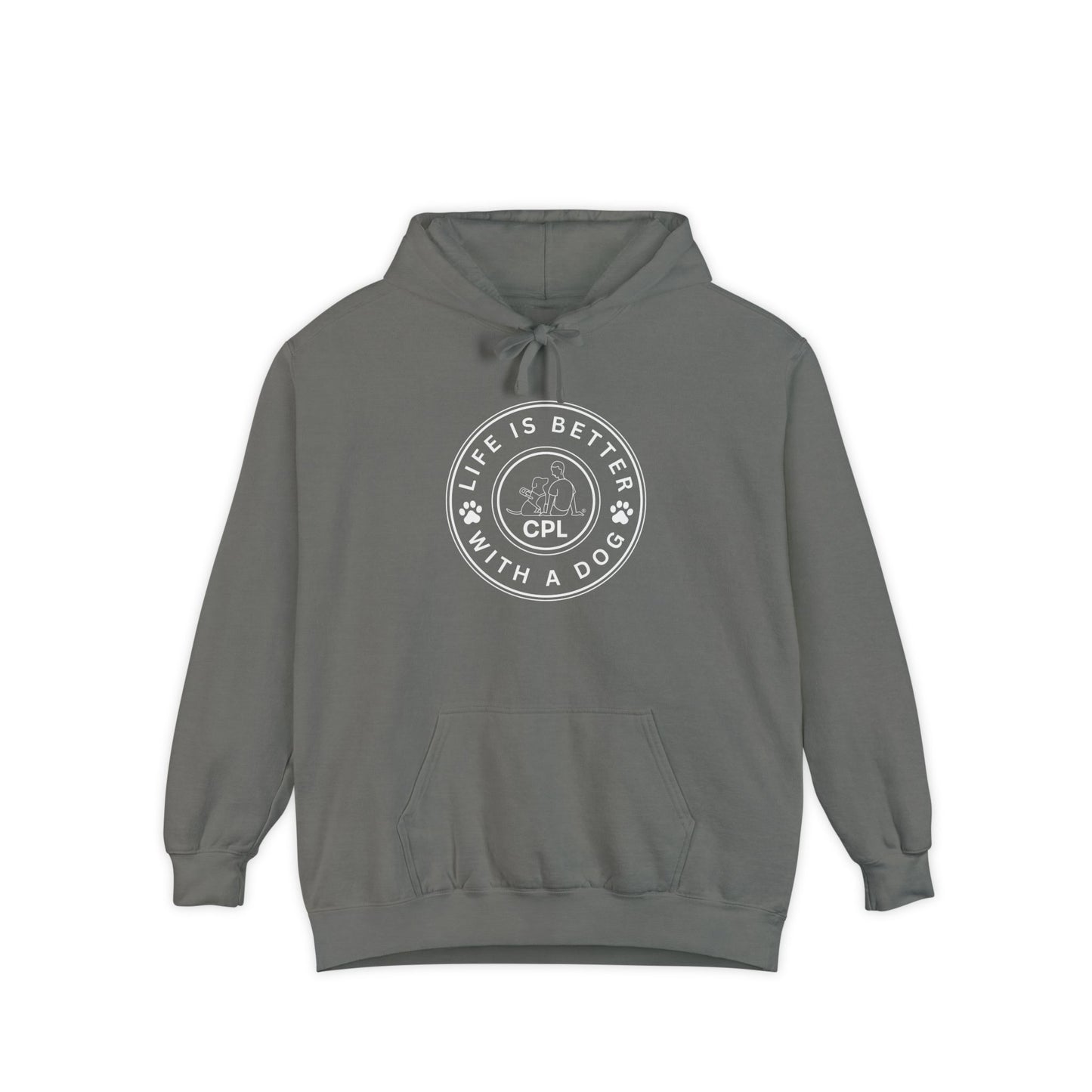 Life is Better with a Dog Comfort Colors Hooded Sweatshirt