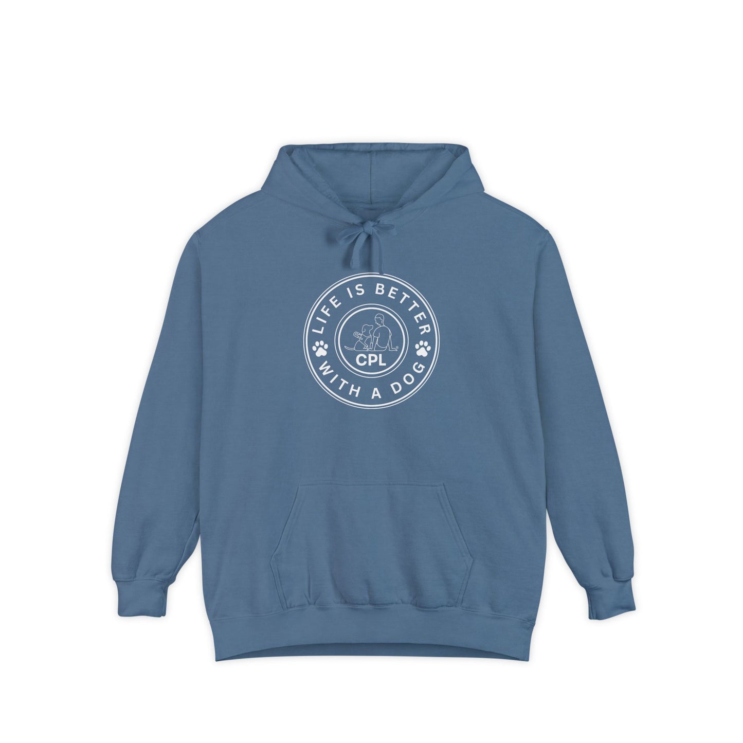Life is Better with a Dog Comfort Colors Hooded Sweatshirt