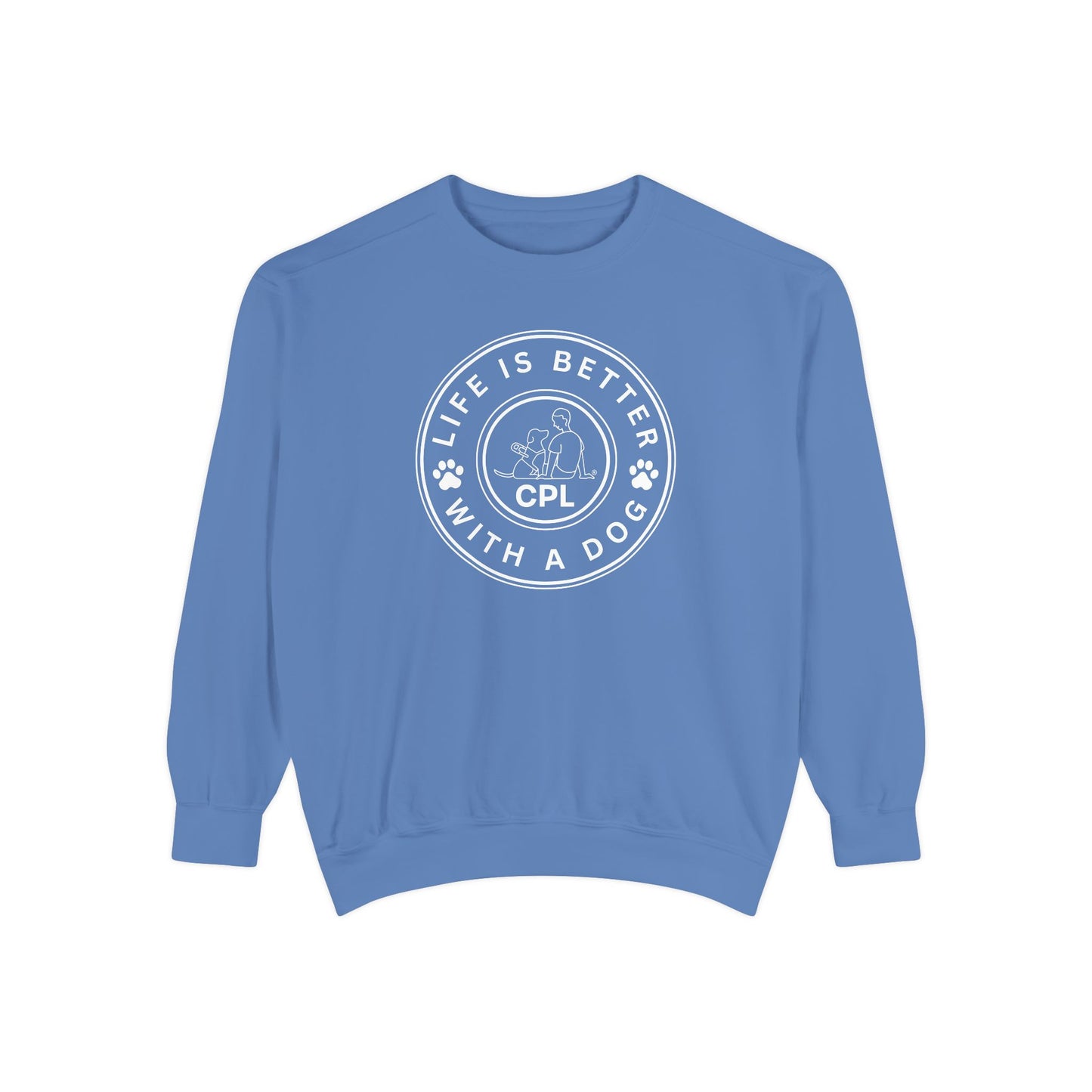Life is Better with a Dog Unisex Comfort Colors Crewneck
