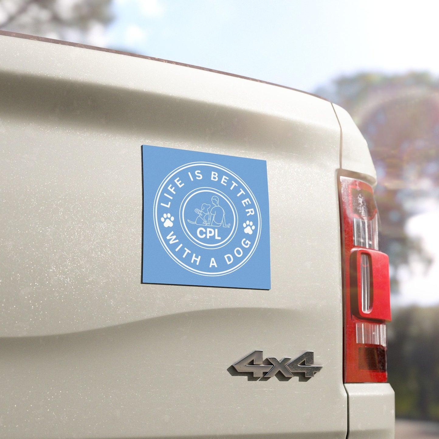 Life is Better with a Dog Car Magnet