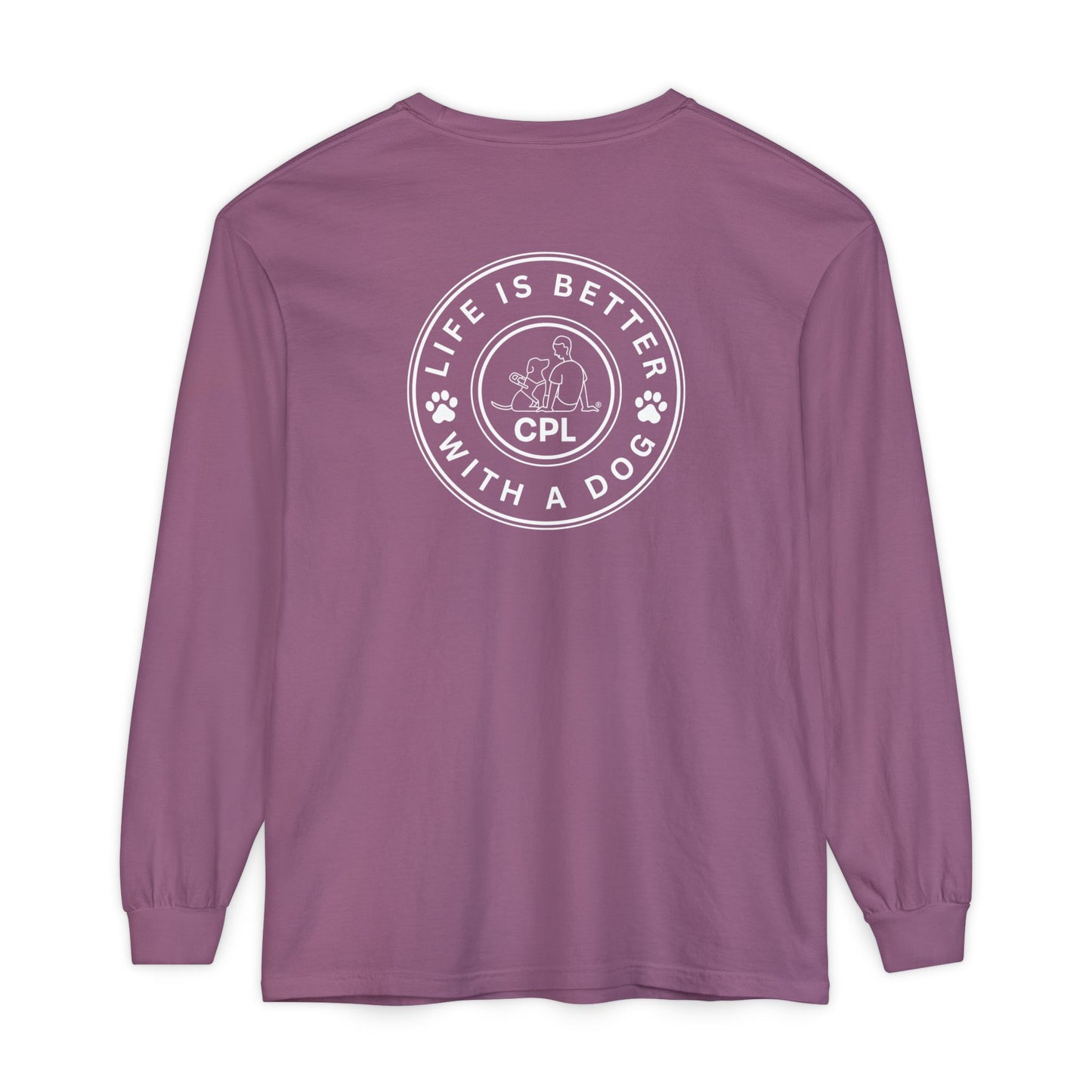 Life is Better with a Dog Unisex Comfort Colors Long Sleeve