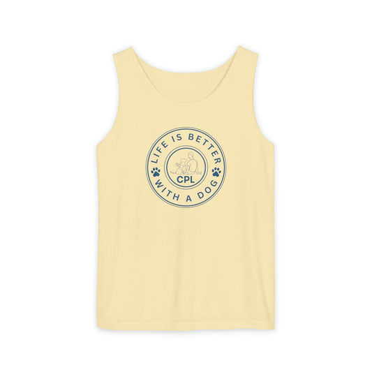 Life is Better With a Dog Unisex Comfort Colors Tank Top