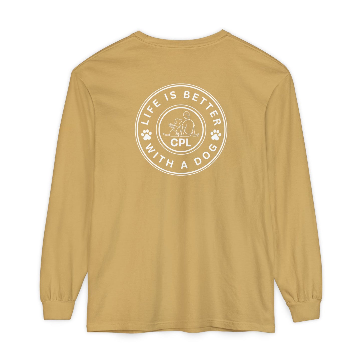 Life is Better with a Dog Unisex Comfort Colors Long Sleeve