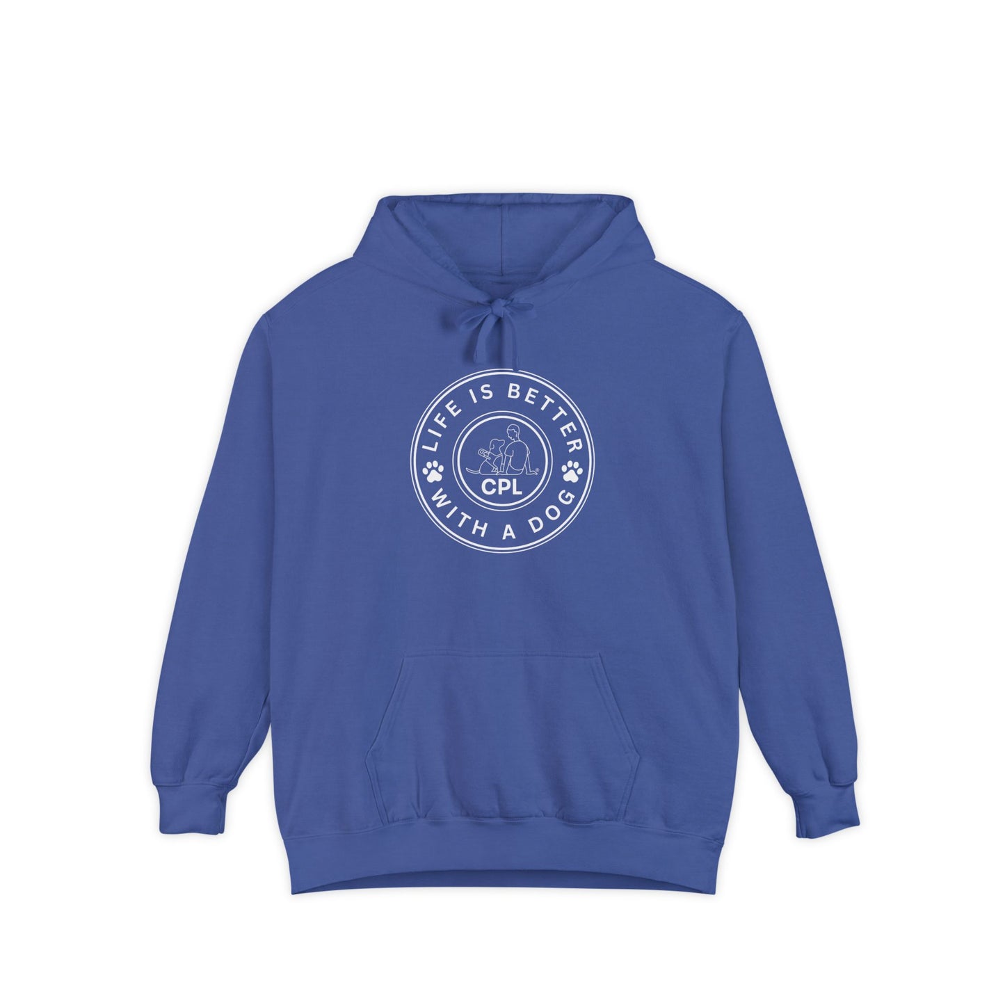 Life is Better with a Dog Comfort Colors Hooded Sweatshirt