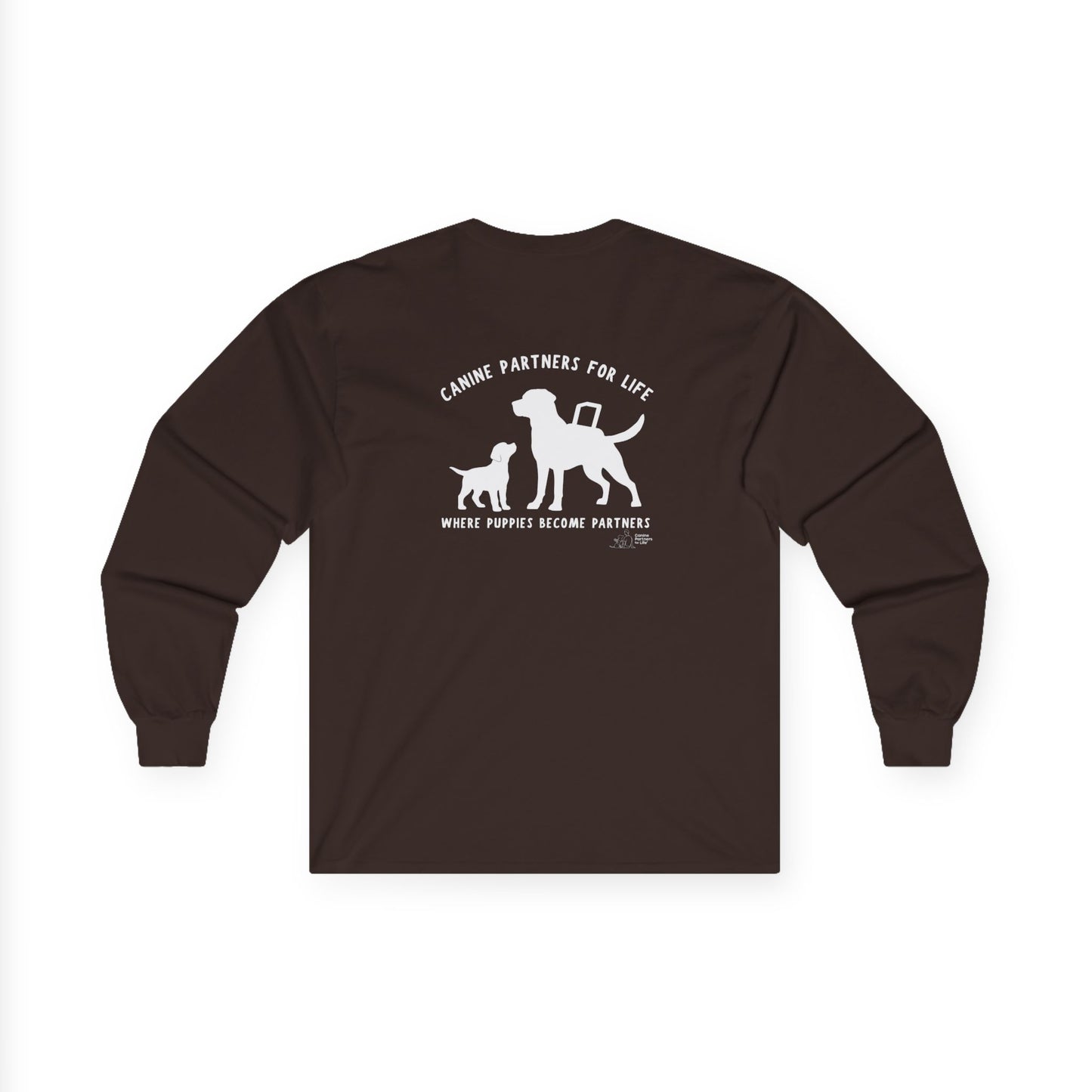 Where Puppies Become Partners Unisex Gildan Long Sleeve