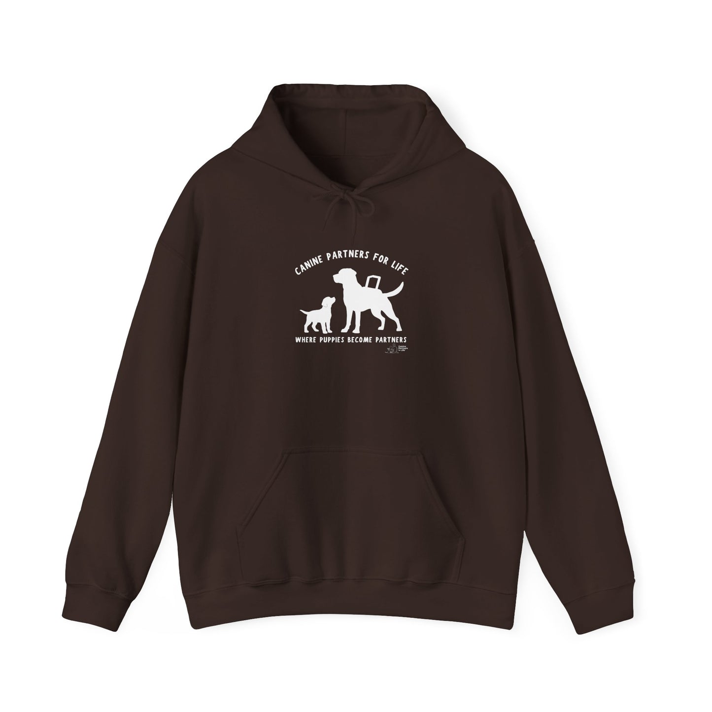 Where Puppies Become Partners Unisex Gildan Hooded Sweatshirt