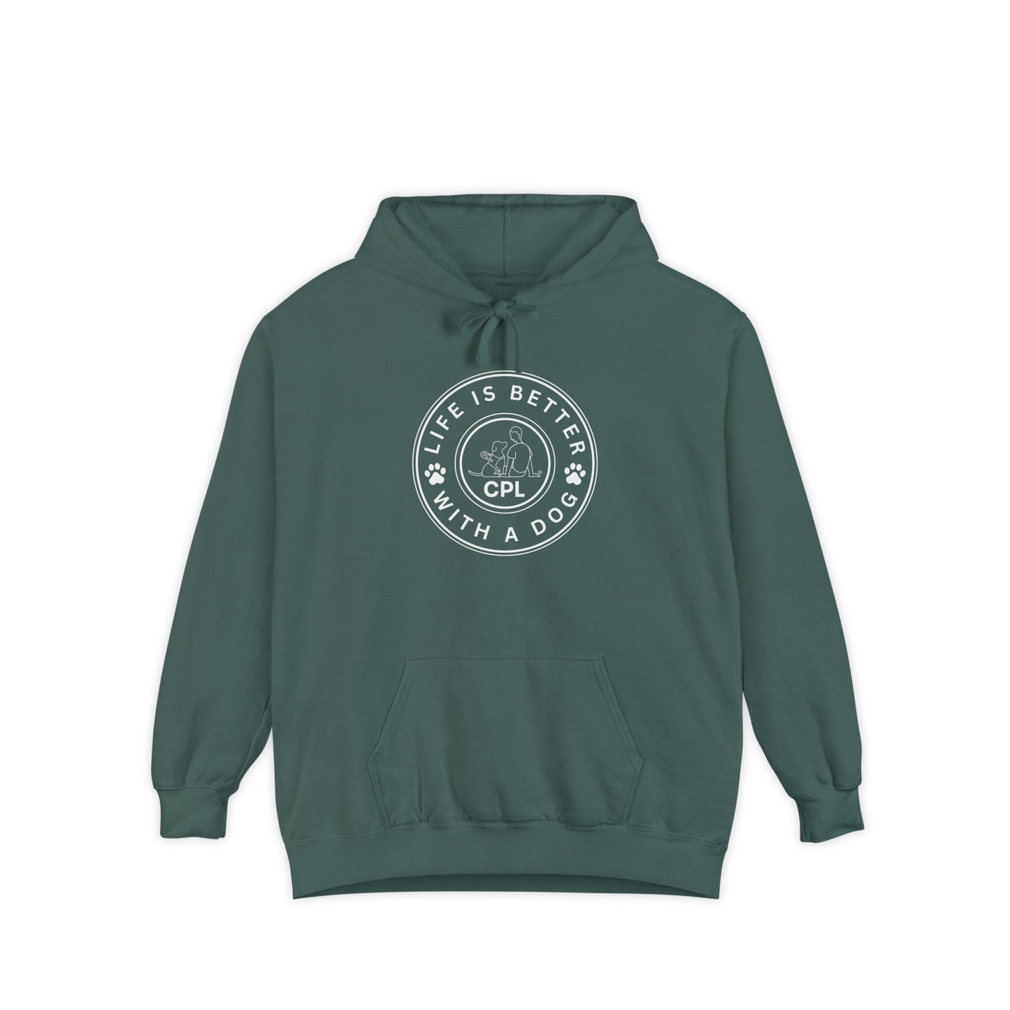 Life is Better with a Dog Comfort Colors Hooded Sweatshirt