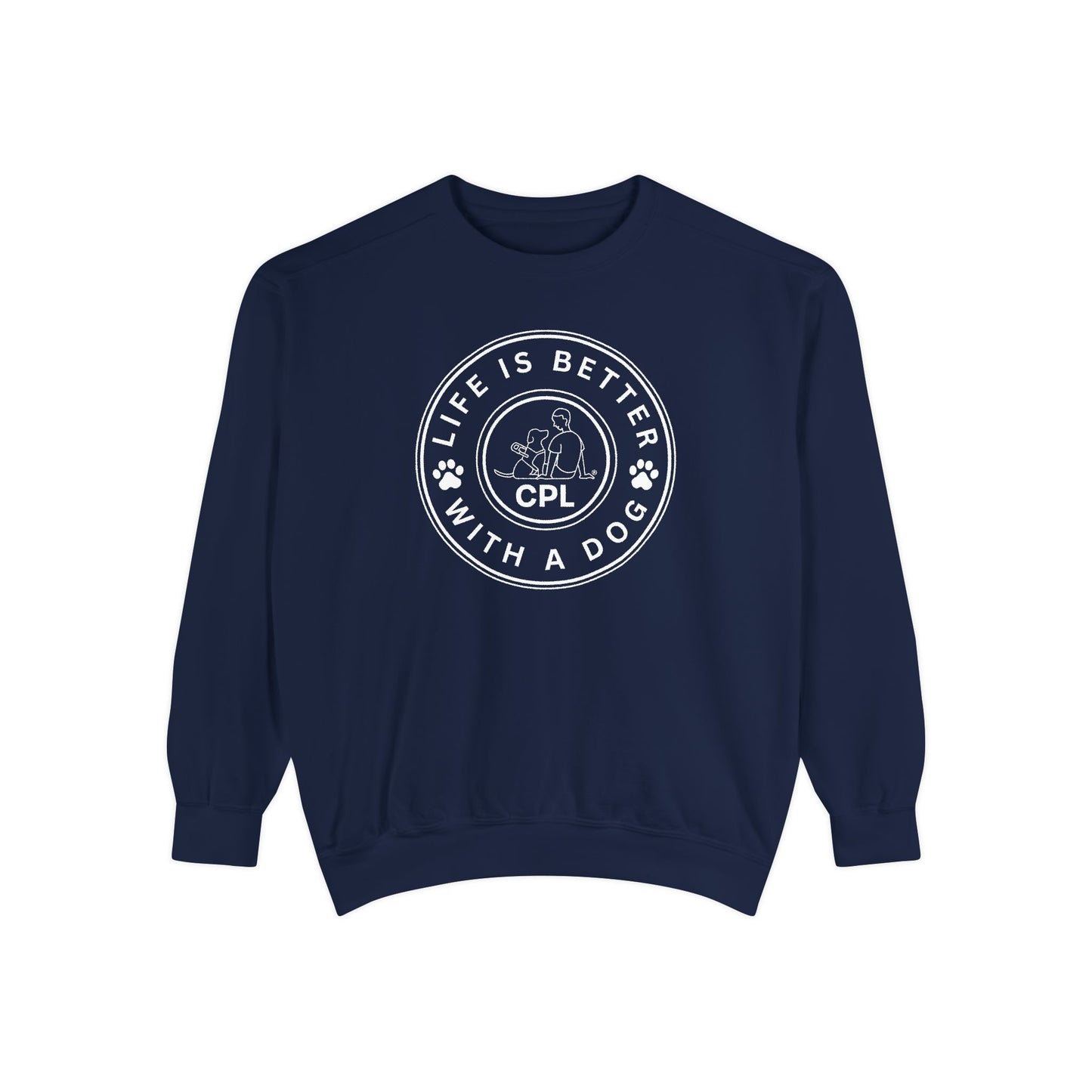 Life is Better with a Dog Unisex Comfort Colors Crewneck