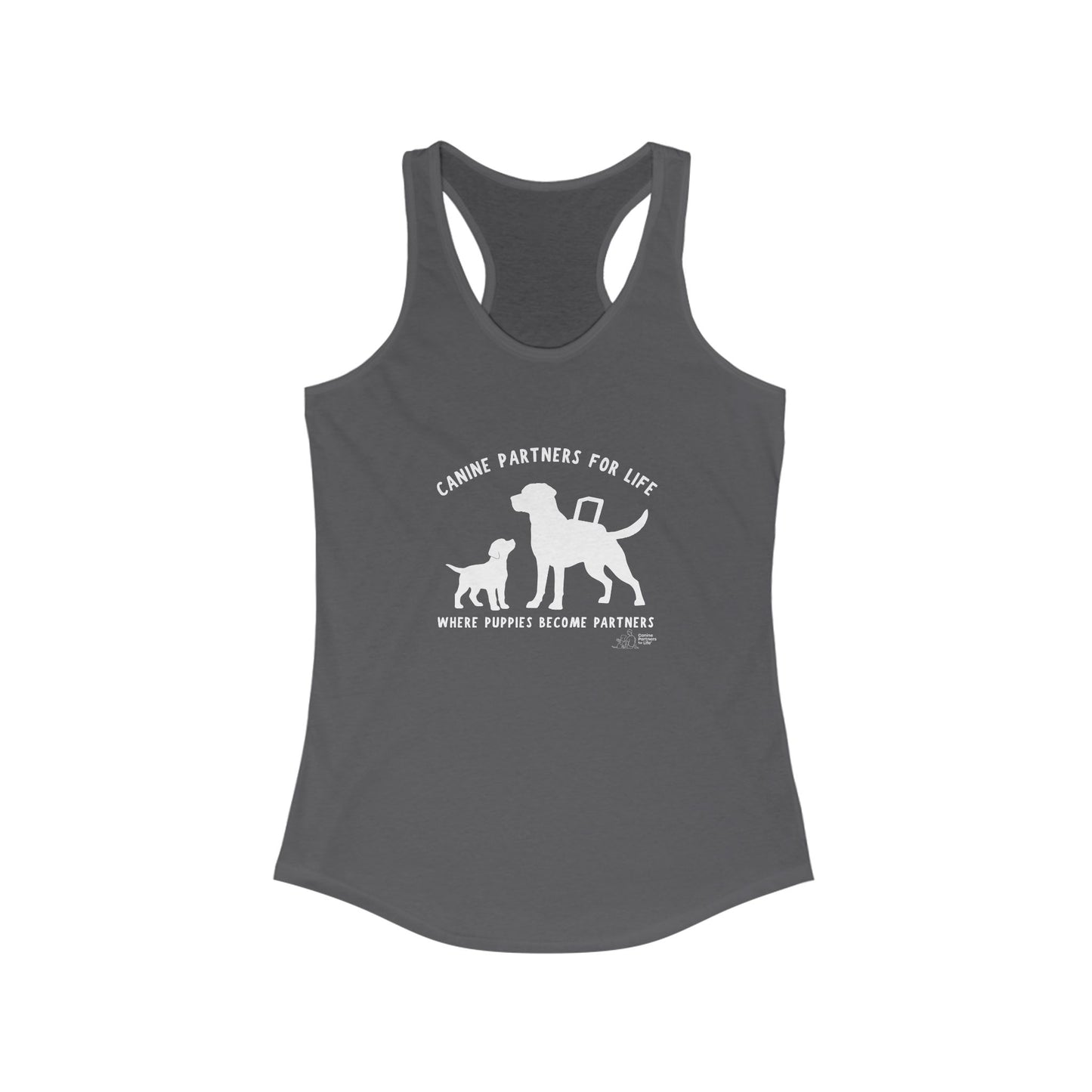 Where Puppies Become Partners - Women's Racerback Tank Top