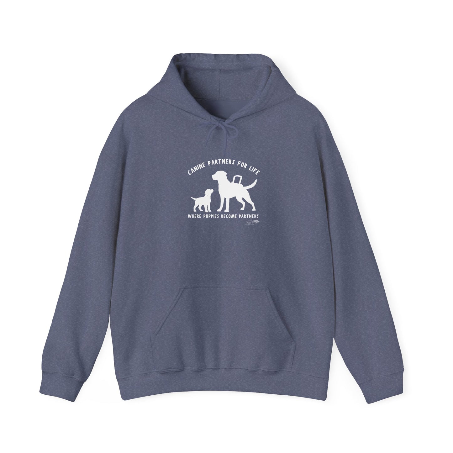 Where Puppies Become Partners Unisex Gildan Hooded Sweatshirt