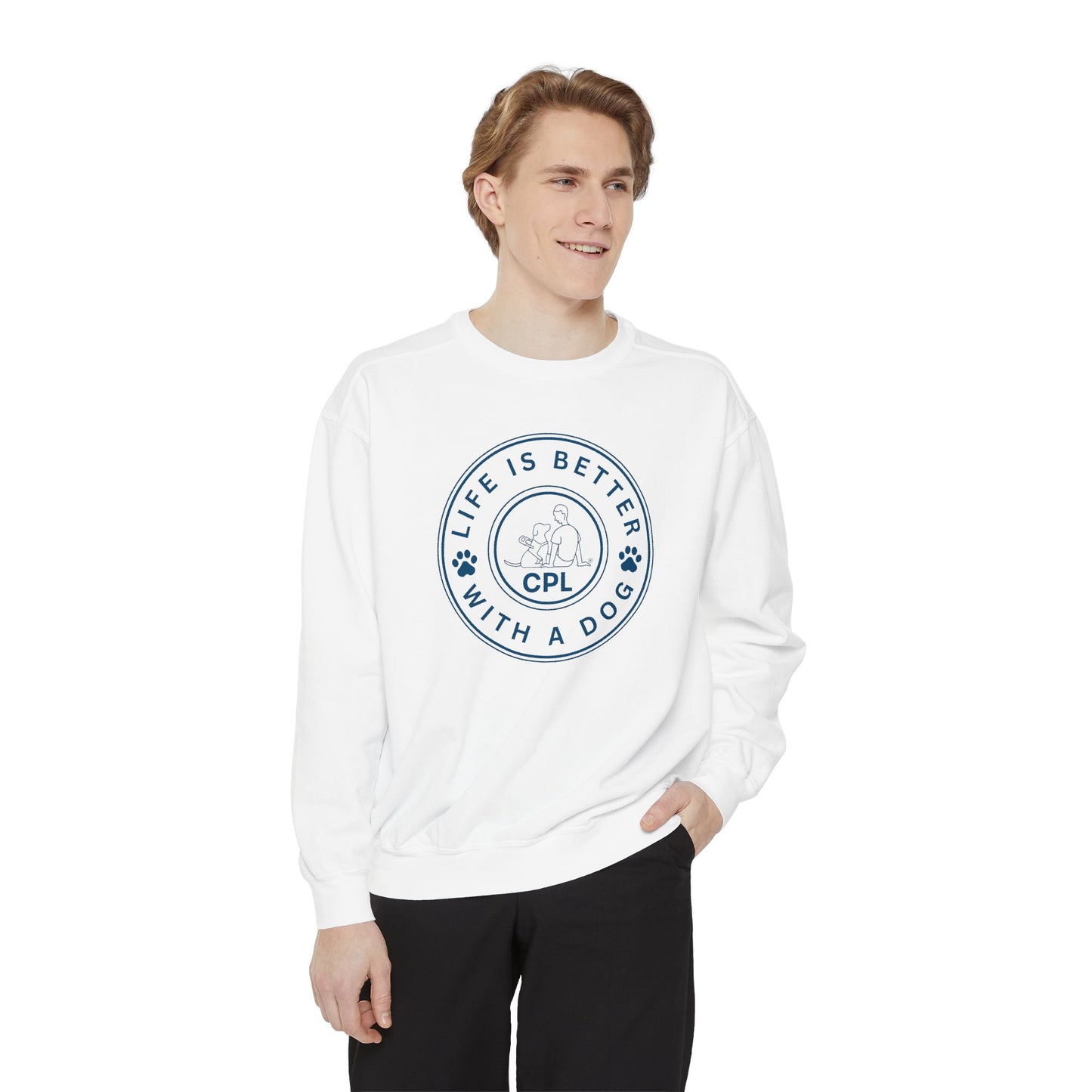 Life is Better with a Dog Unisex Comfort Colors Crewneck