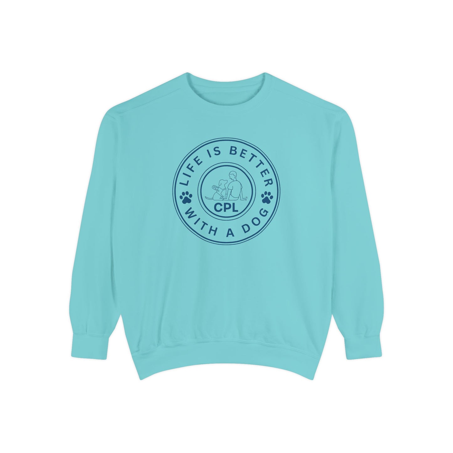 Life is Better with a Dog Unisex Comfort Colors Crewneck