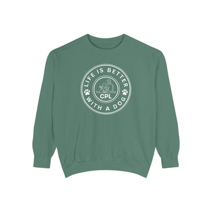 Life is Better with a Dog Unisex Comfort Colors Crewneck
