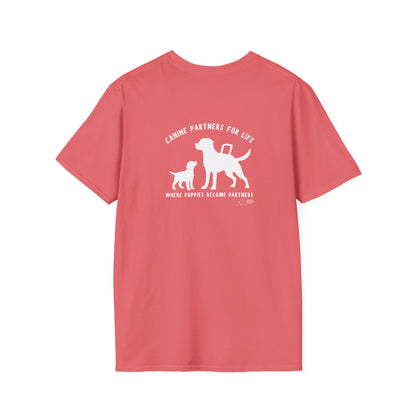 Where Puppies Become Partners Unisex Gildan Soft T-Shirt