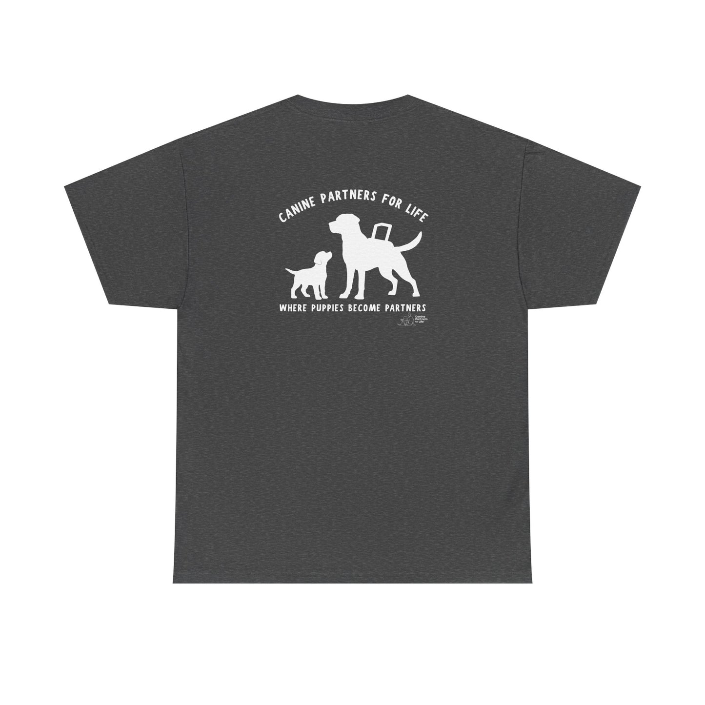 Where Puppies Become Partners Unisex Gildan Heavy Blend T-Shirt