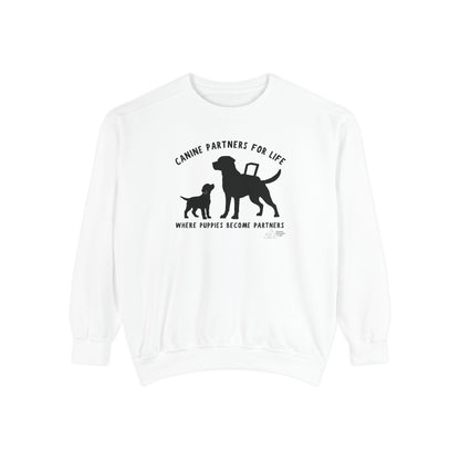 Where Puppies Become Partners Comfort Colors Crewneck