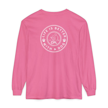 Life is Better with a Dog Unisex Comfort Colors Long Sleeve