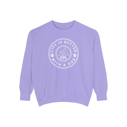 Life is Better with a Dog Unisex Comfort Colors Crewneck