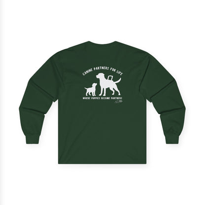 Where Puppies Become Partners Unisex Gildan Long Sleeve