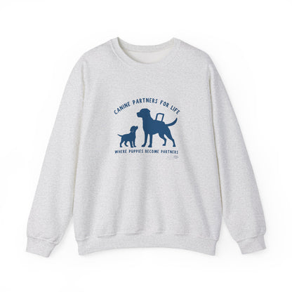 Where Puppies Become Partners Unisex Gildan Crewneck