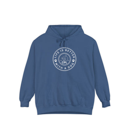 Life is Better with a Dog Comfort Colors Hooded Sweatshirt