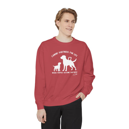 Where Puppies Become Partners Comfort Colors Crewneck