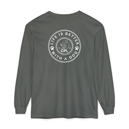Life is Better with a Dog Unisex Comfort Colors Long Sleeve