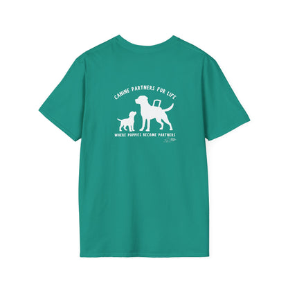 Where Puppies Become Partners Unisex Gildan Soft T-Shirt