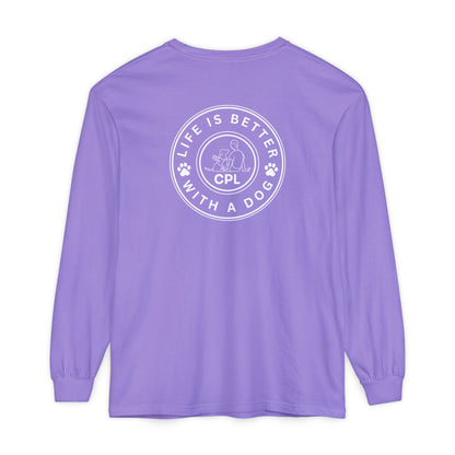 Life is Better with a Dog Unisex Comfort Colors Long Sleeve