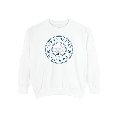 Life is Better with a Dog Unisex Comfort Colors Crewneck