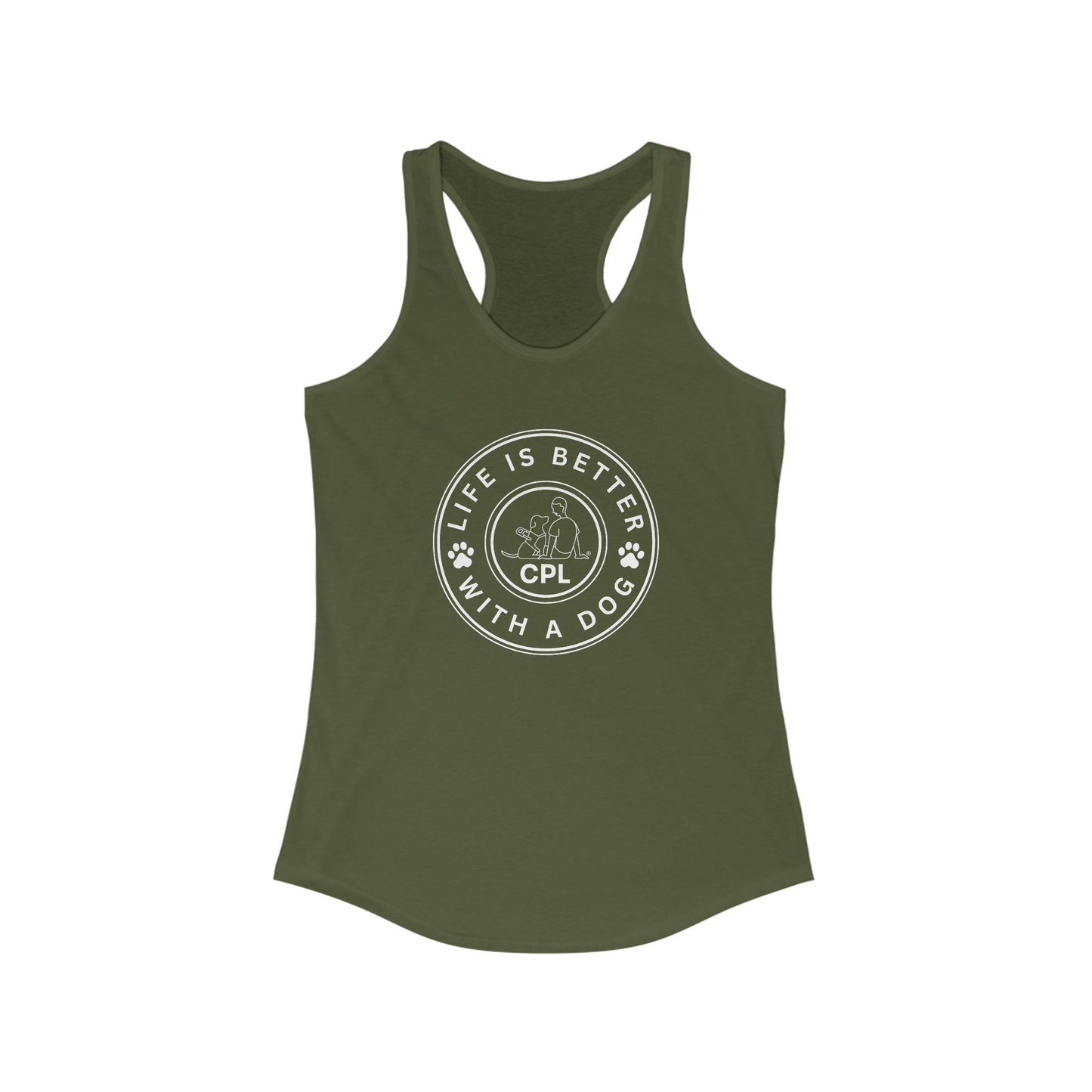 Life is Better with a Dog Women's Racerback Tank Top