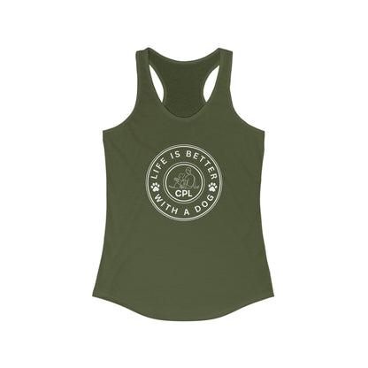 Life is Better with a Dog Women's Racerback Tank Top
