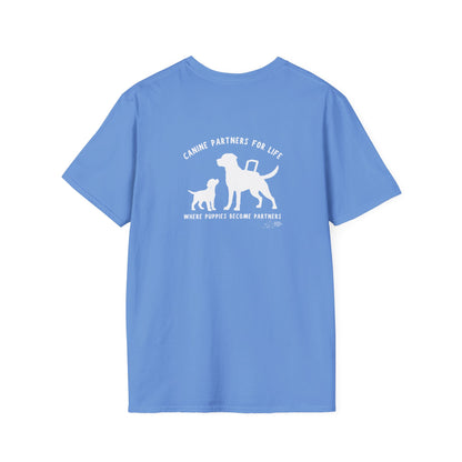 Where Puppies Become Partners Unisex Gildan Soft T-Shirt