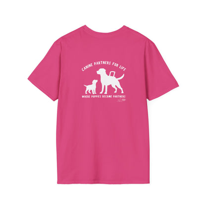 Where Puppies Become Partners Unisex Gildan Soft T-Shirt