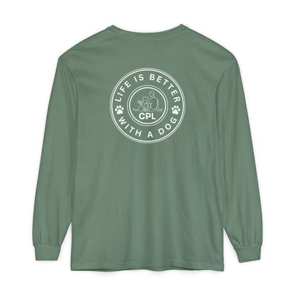 Life is Better with a Dog Unisex Comfort Colors Long Sleeve