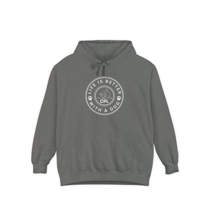 Life is Better with a Dog Comfort Colors Hooded Sweatshirt
