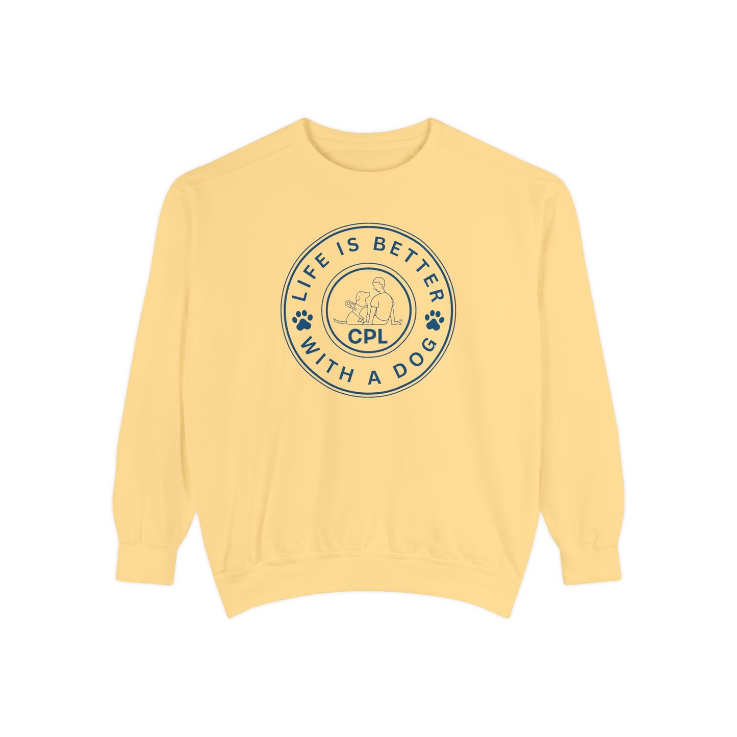 Life is Better with a Dog Unisex Comfort Colors Crewneck