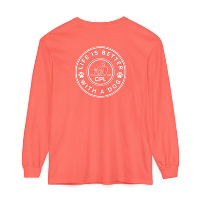 Life is Better with a Dog Unisex Comfort Colors Long Sleeve