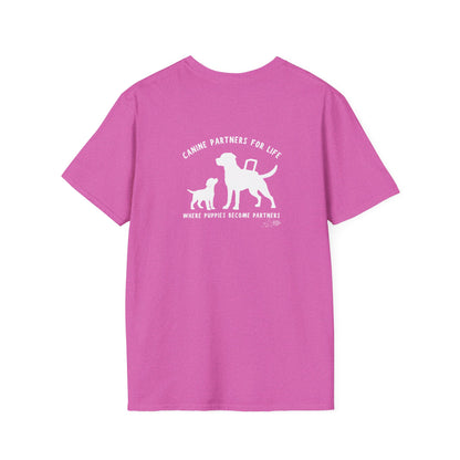Where Puppies Become Partners Unisex Gildan Soft T-Shirt