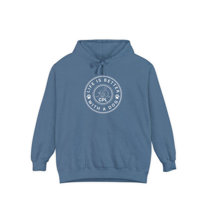 Life is Better with a Dog Comfort Colors Hooded Sweatshirt