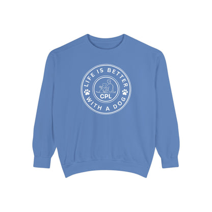 Life is Better with a Dog Unisex Comfort Colors Crewneck